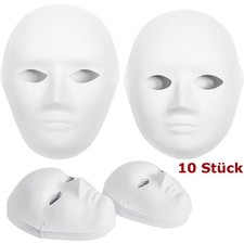 10 Stück Weiße Papier Maske Masken Zum Bema...