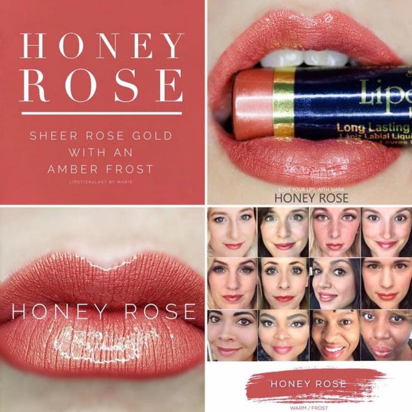 10 Pack, LipSense by SeneGence Long Lasting Liquid Lip Color Honey Rose  0.25oz