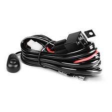 Slim LED Work Light Bar Wiring Kit Harness Driving Offroad w Fuse Relay Switch