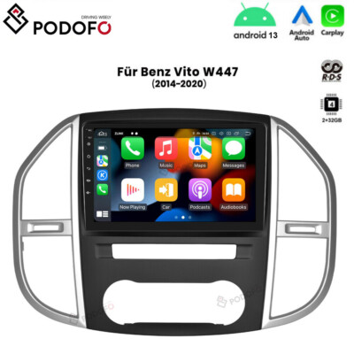 Android 13 Autoradio Navi GPS Carplay BT Für Mercedes Benz Vito 3 W447 2014-2020
