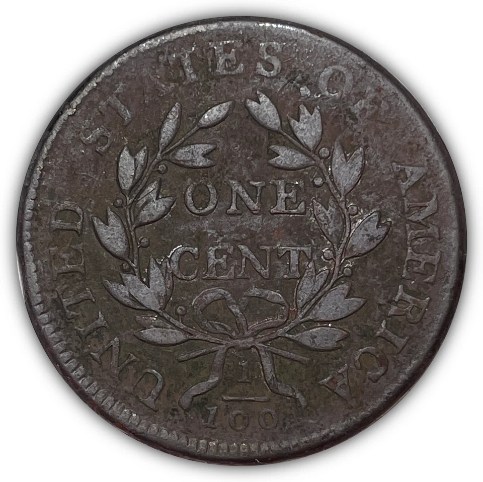 Moneda XF extremadamente fina de centavo grande busto drapeado 1805, detalles #17575 Foto 2 de 2