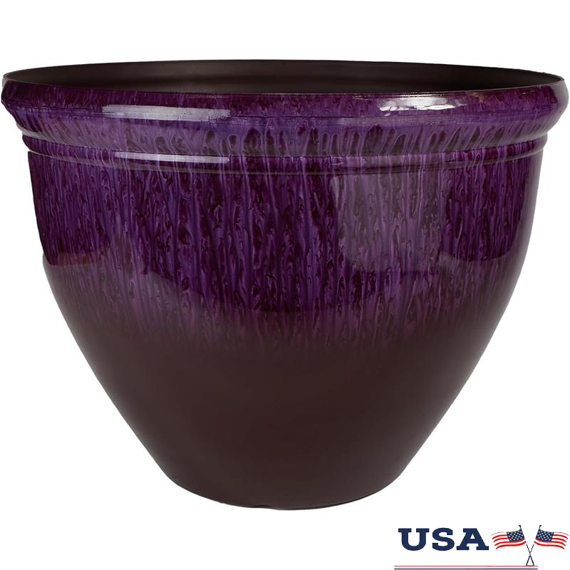 Lightweight Weather Resistant Decorative Planter Pot Indoor Outdoor Gardening US