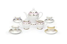 Disney Princess 13-Piece Ceramic Tea Set | Ariel, Cinderella, Jasmine, Belle