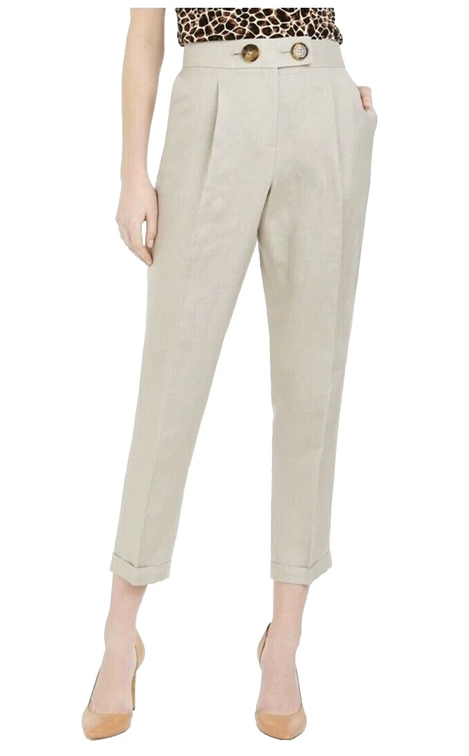 Pantalones de lino para mujer Calvin Klein