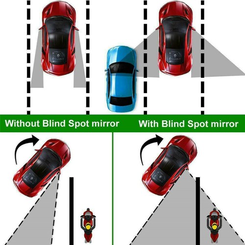 2 x 2" Blind Spot Mirror Small For Cars, Vans & Motorcycles New Wide View - USA - Picture 9 of 11