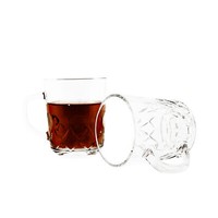Almina 6Er GläSer-Set FüR Tee, Kaffee Transparent Mit Muster 230 Ml