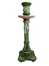 Antique Eichwald Majolica Candlestick Holder #2769 Art Nouveau Circa 1910