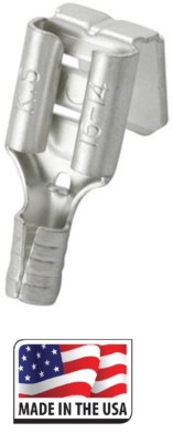 (50) Uninsulated 14-16 AWG Ga Piggyback Quick Disconnect Terminal .250'' 16-14 ga