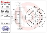 2X Brembo 09.D853.11 Bremsscheibe FüR Mitsubishi