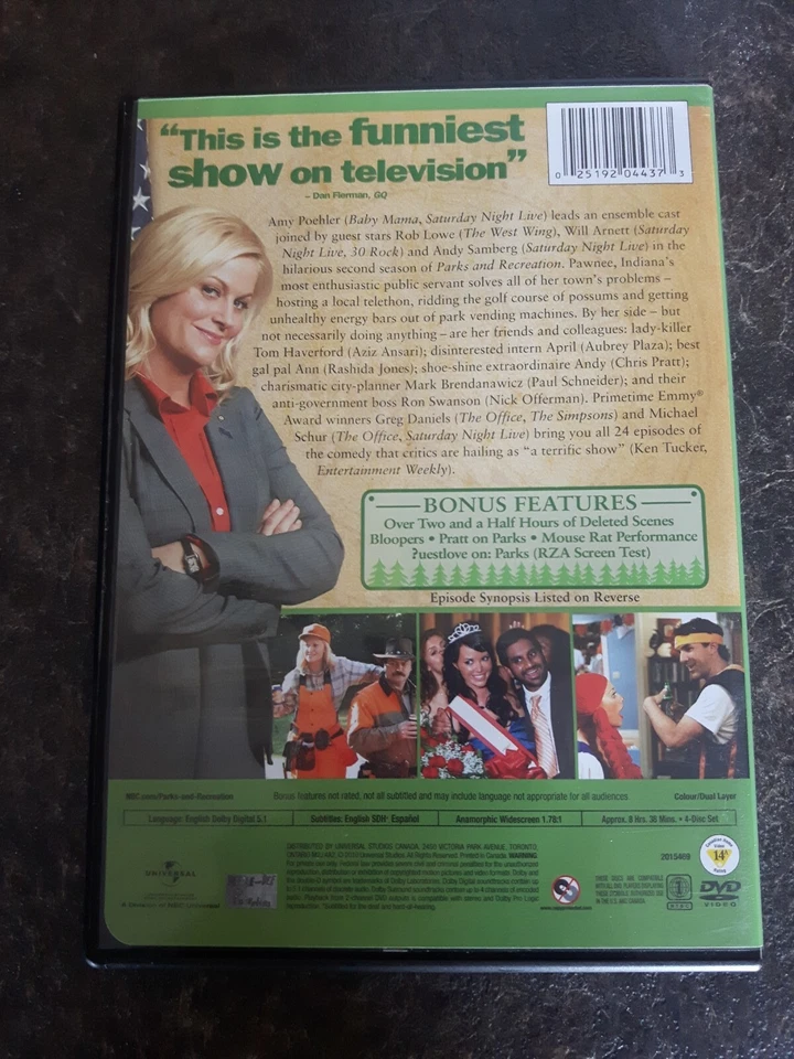 Parks And Recreation Season Two 2010 DVD Widescreen Good Condition - Image 2 of 2