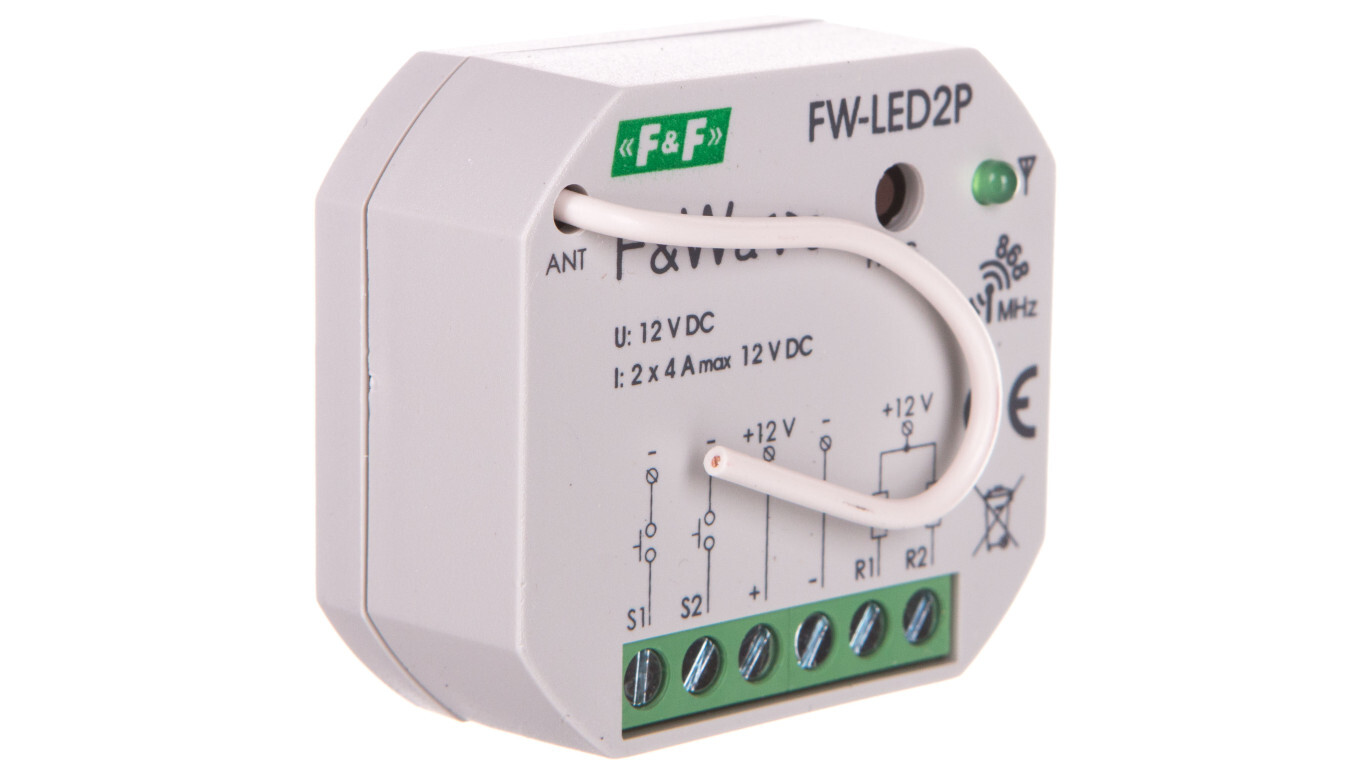 Radio two-channel LED driver 12V - surface mounting 10-16V DC F&W /T2UK