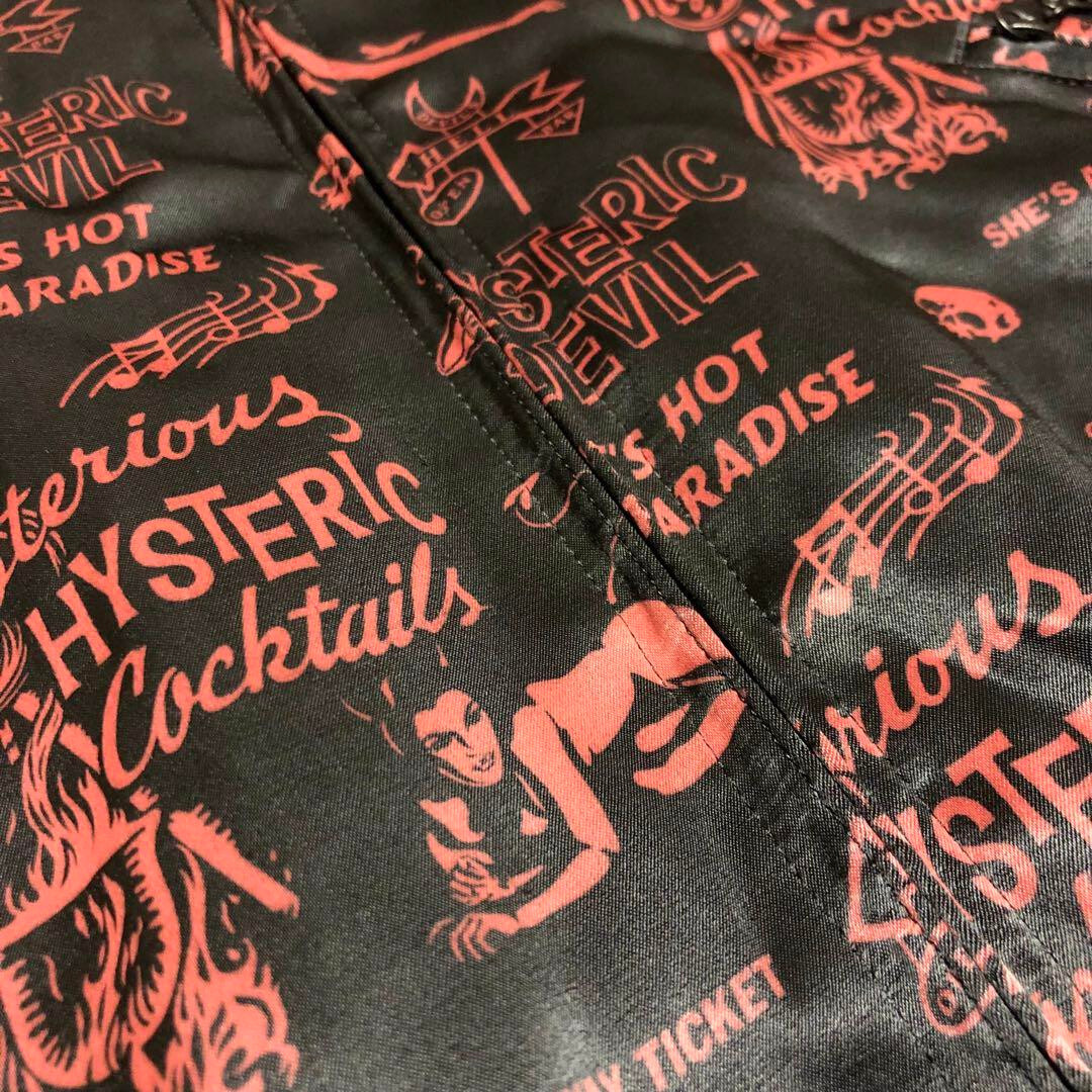 HYSTERIC GLAMOR men's Devil Girls Logo Zip Up Jacket Size L HYSTERIC GLAMOR men's Devil Girls Logo Zip Up Jacket Size L