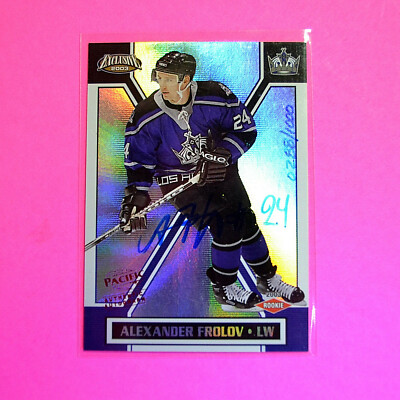 2002-03 Pacific Exclusive AUTO RC #199 Alexander Frolov #'d/1000-LA Kings Rookie