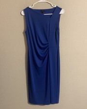 Talbots blue sleeveless dress S
