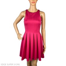 Bailey 44 Hot Pink Sleeveless Evening Fit N Flare Cocktail Dress Size XSmall