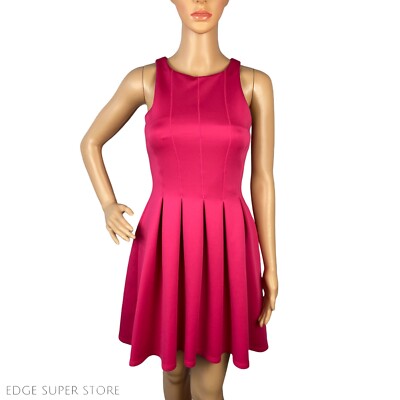 strapless open back dress Smak Parlour Hot Pink Embroidered Heart Western Flare Dress – Unique Vintage main image 0