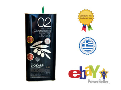    LIOKARPI   Extra Virgin Olivenöl aus Kreta 5L   0,2% Fettsäureanteil    