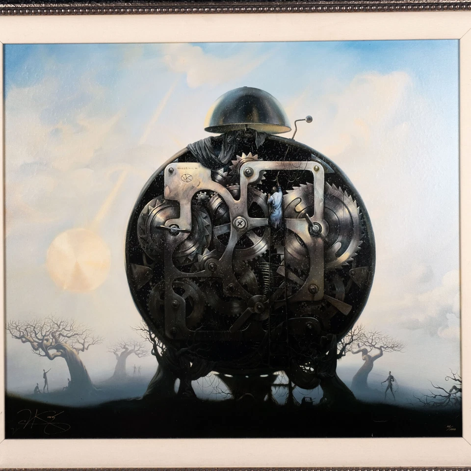 Vladimir Kush "Millennium Watchman" 2010 grande firmado enmarcado Giclée L.E. 42/1000 Foto 2 de 4
