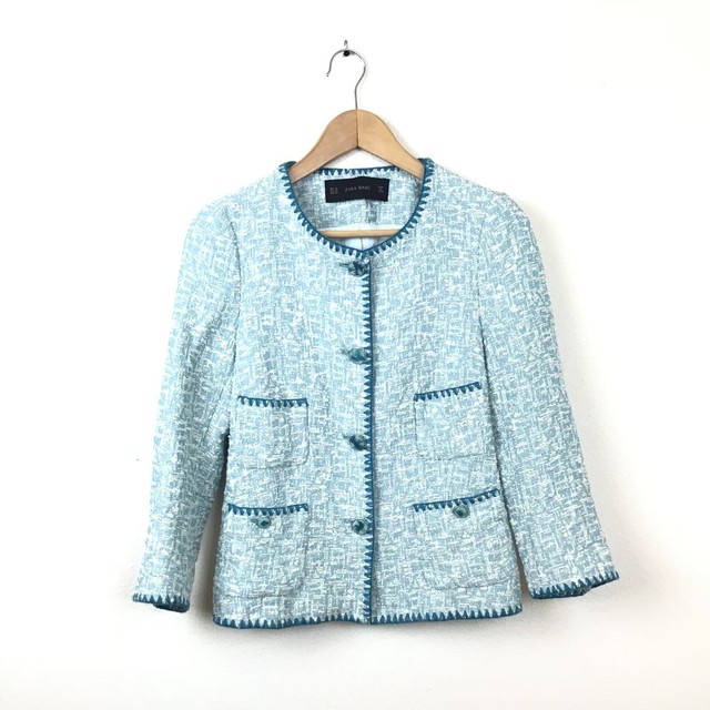 zara blue jacket ladies