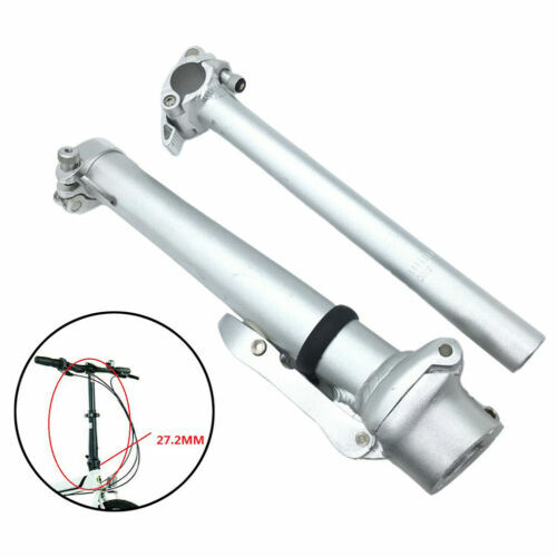 Attacco Manubrio Regolabile Senza Denti Per Bici Pieghevole - Alluminio, Diametro 28.6/25.4 Mm, Altezza 56-65 Mm
