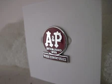 A & P Food Stores   logo lapel pin  (4m5  11 )  est 1859 