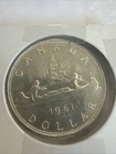 1961 Canadian One Dollar Silver Coin