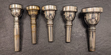 Five Vincent Bach Mouthpieces; different instruments   7C, 10C, 3, 5, and 6-1/2A