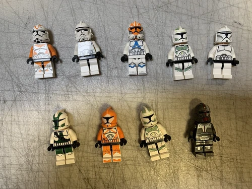 real legos minifig star wars clone troopers (X9) Lot