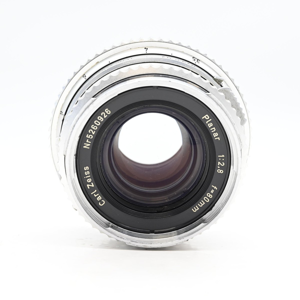 Hasselblad 80mm f2.8 Zeiss Planar C Lens Chrome w/Hood, Cap #926