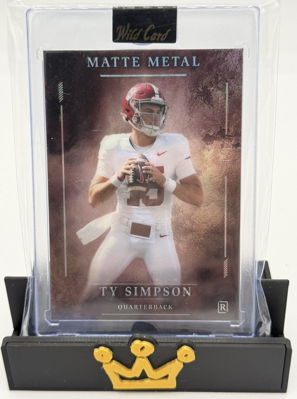 Ty Simpson 2026 Wild Card Matte Metal Rookie 1/1 Alabama SSP Rare