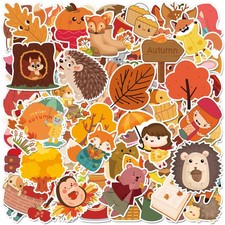 Non Repeating Fall Thanksgiving Stickers for Kids