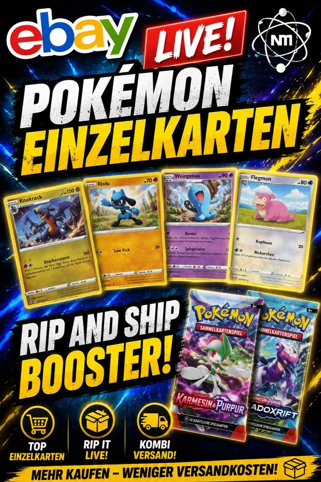 Pokémon Booster RIP and Ship / Einzelkarten und viele mehr KOMBIVERSAND