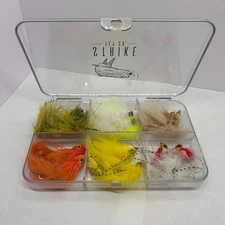 12 Piece - "Bassin" Articulated Streamer Assortment - With Fly Box