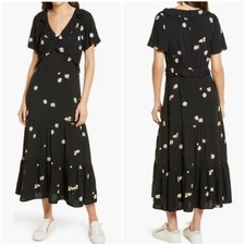 Madewell Lazy Daisies Ruffle Tiered Maxi Dress Women’s 6 Floral Feminine Retro