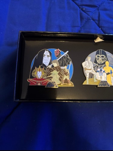 Disney Parks 2022 Star Wars Saga Trilogy Jumbo Pin Set Trio Limited Edition NEW - Picture 2 of 4