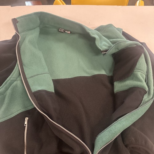 Vintage 90's Mountain Dew Jacket Green Fleece Convertible Vest Zip L/XL - Picture 5 of 7