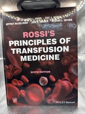 Rossi's Principles of Transfusion Medicine 6e by Toby L. Simon [Hardback]