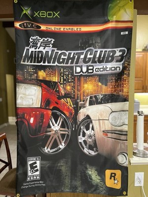 Midnight Club 3 Dub Edition 5ft Flag Microsoft XBOX 2005 Poster Rockstar