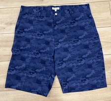Peter Millar Men  s Shackleford Performance Hybrid Short 36 Navy Camo