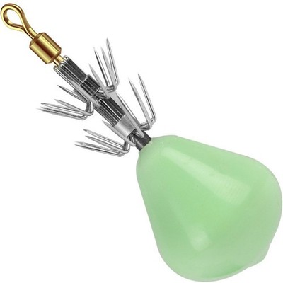 Luminous Fishing Lure 6cm/60g Squid Jig Hook Crank Artificial Octopus Bait