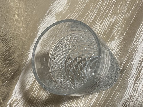 Vaso de té helado Anchor Hocking Wexford vidrio transparente diamante vintage como está - Imagen 2 de 8
