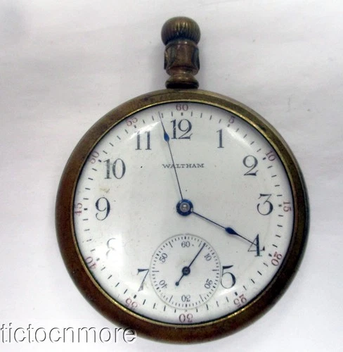 ANTIQUE WALTHAM GRADE 620 MODEL 1899 SCREW SET 16s OPENFACE POCKET WATCH 1907