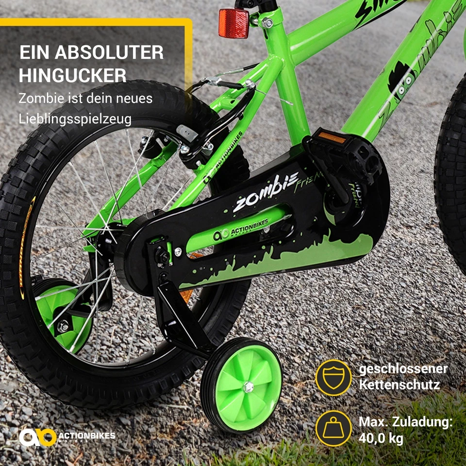 Kinderfahrrad Kinder Fahrrad Jugend Rad Bike Mädchen Jungen Stützräder 16 Zoll - Bild 4 von 4