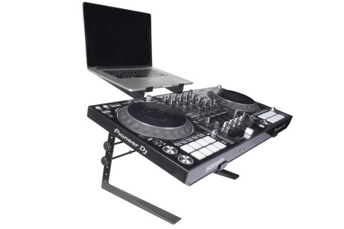 Headliner Covina Portable Dual DJ Controller Stand; Adjustable and Durable
