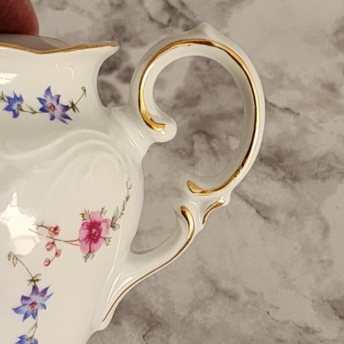Walbrzych Sheraton Rose Creamer W/ Gold Trimming Porcelain Made in Poland - Picture 9 of 17