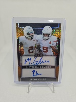 2025 Leaf Metal Matthew Golden Ryan Wingo Dual Auto Gold Mojo 1/1 Texas Longhorn
