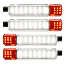 LED Door Panel Light Interior Courtesy Lamp Assembly Compatible with 4 Pieces