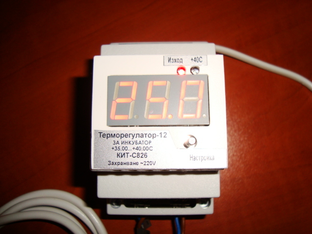 Electronic thermostat for incubator hatching eggs 12V, 85 - 256V AC heater 3A