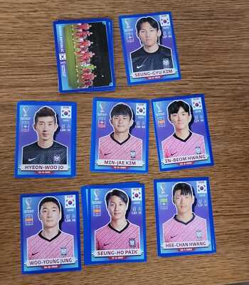 2022 Panini Stickers FIFA World Cup Qatar BLUE RED PURPLE GREEN Parallel