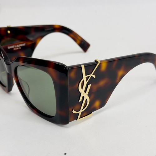 Gafas de sol SAINT LAURENT BLAZE YSL SLM119 002 marrón verde audaz logotipo Cassandre 119 - Imagen 6 de 9